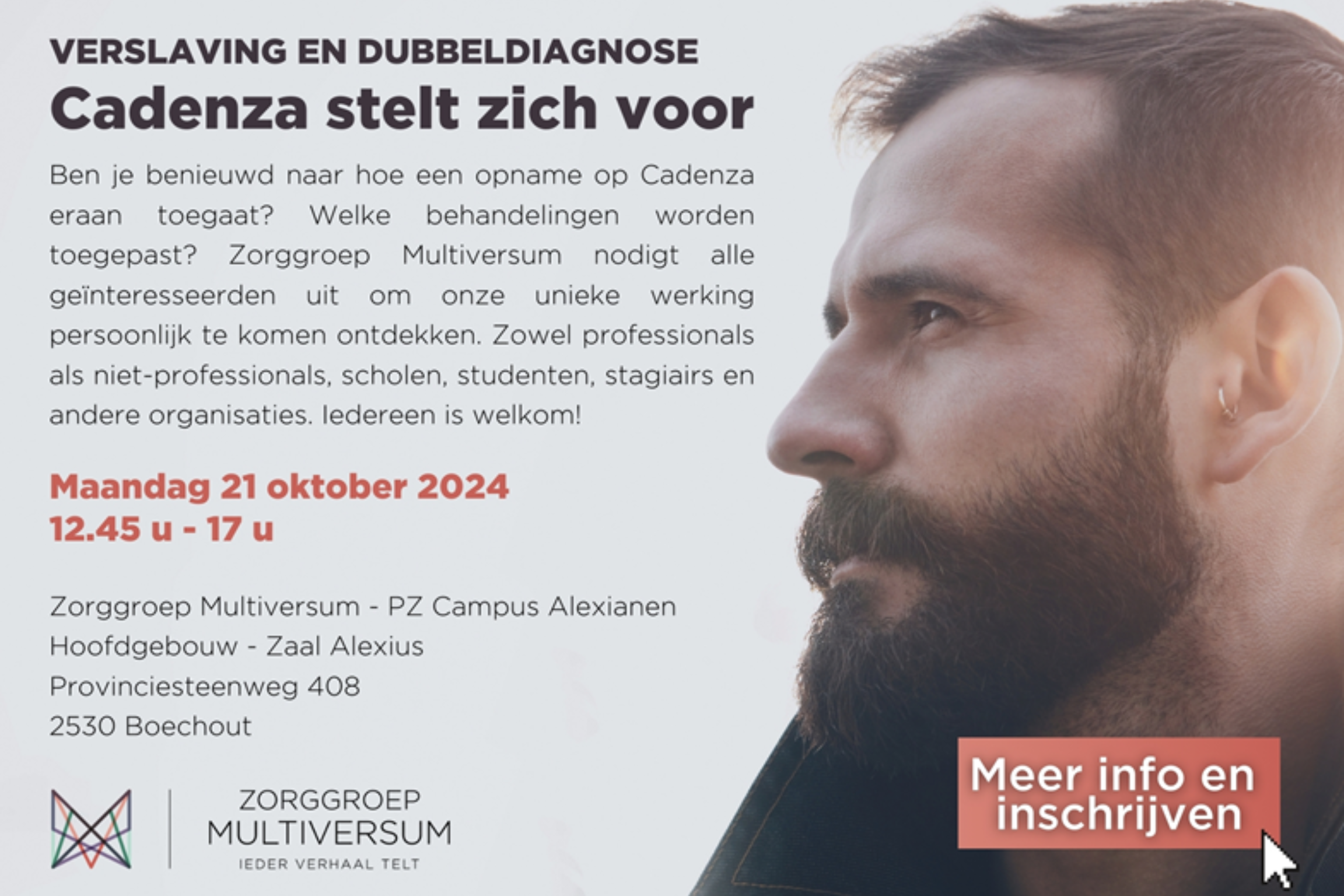 Voorstelling Cadenza (cluster verslaving en dubbeldiagnose Zorggroep Multiversum) | 21 oktober 2024